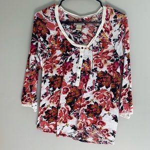 Lucky Brand Fall Floral Top